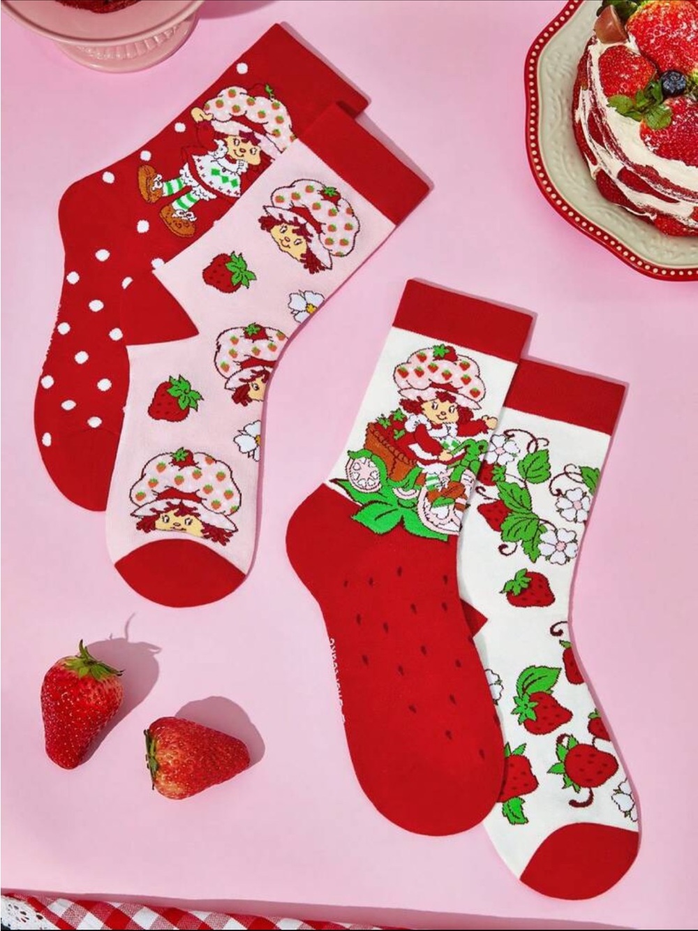 Strawberry Shortcake Crew Sock Set NEW 🏷️